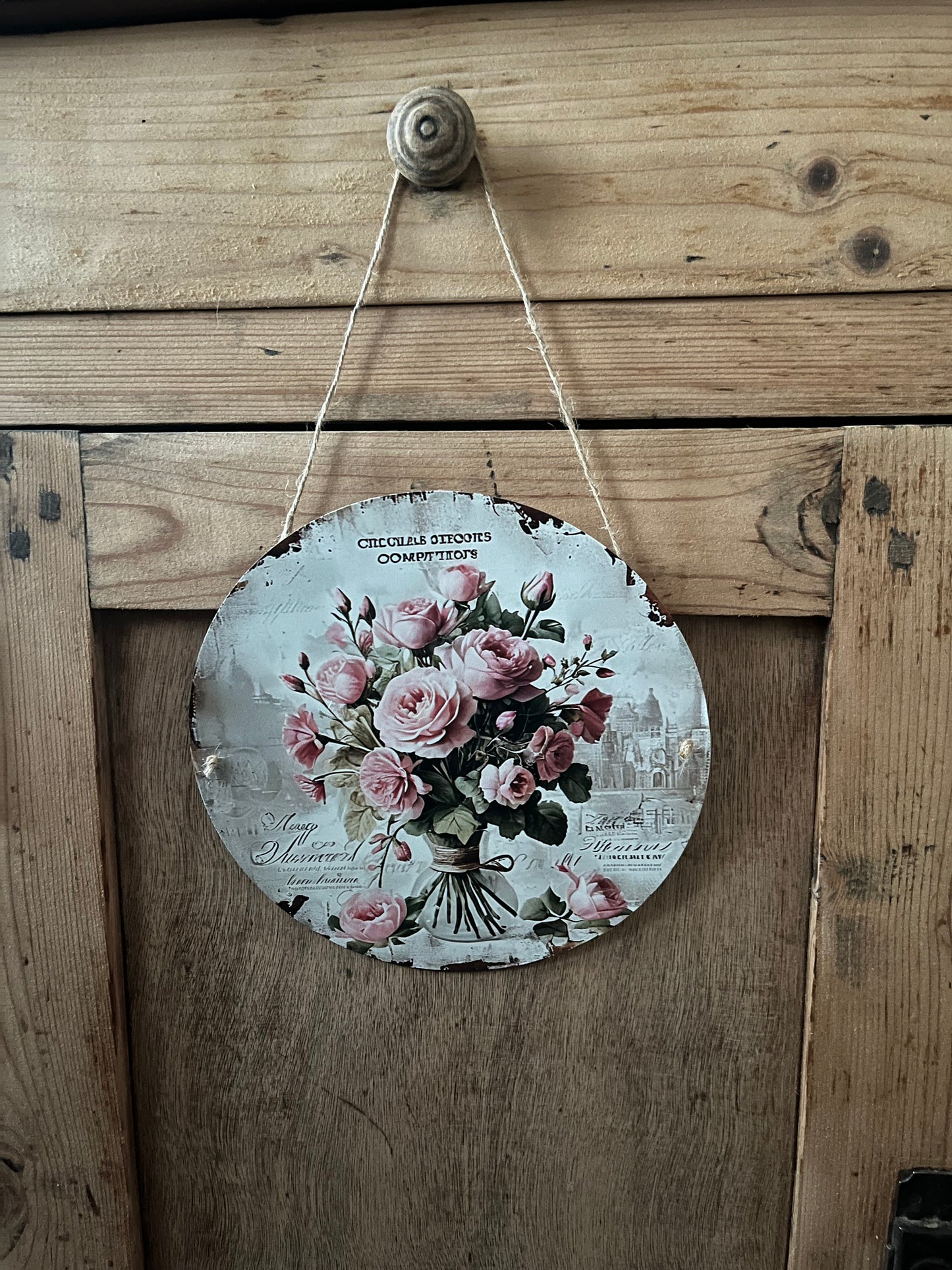 Plaque métal floral